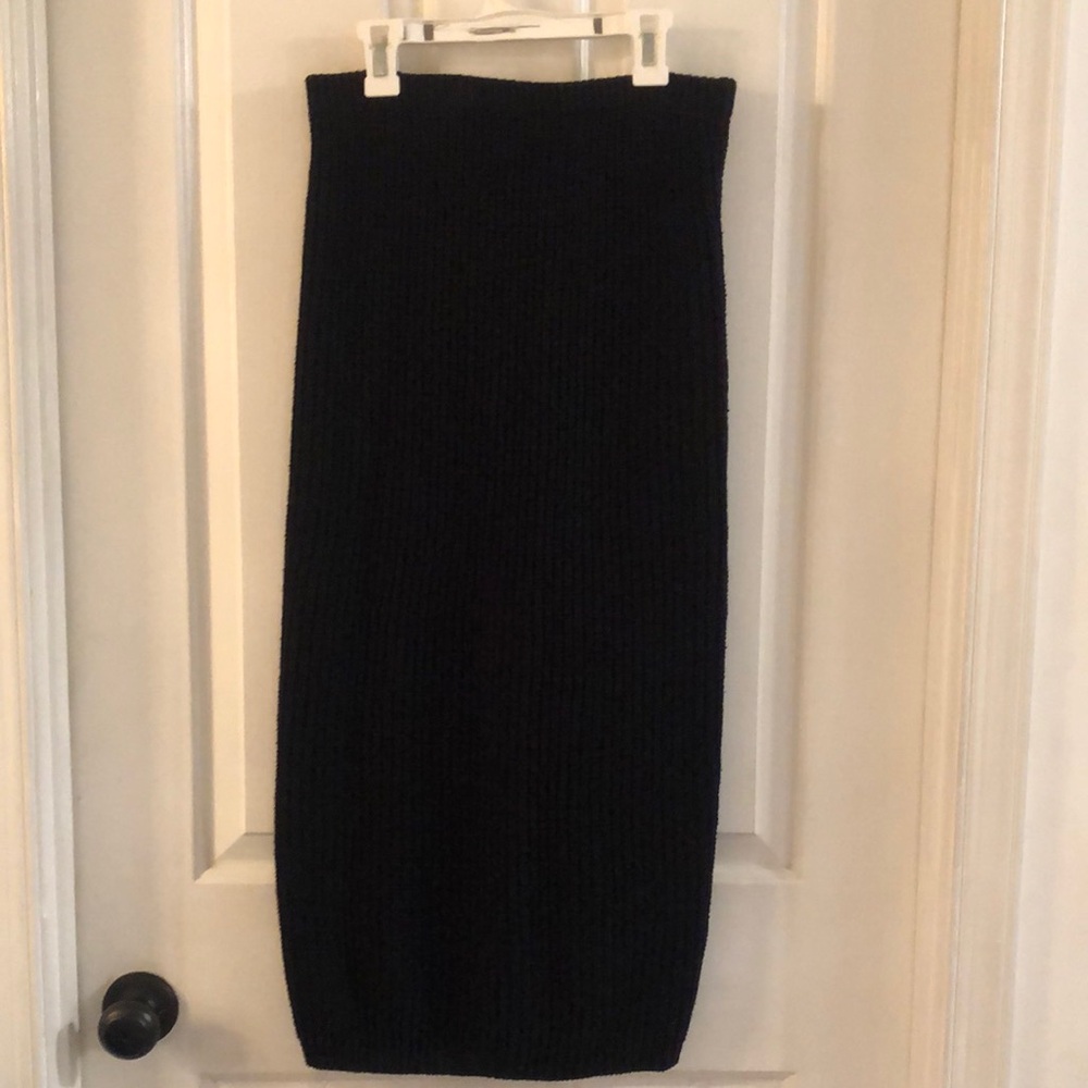 Vintage Individuality Black Sweater Skirt